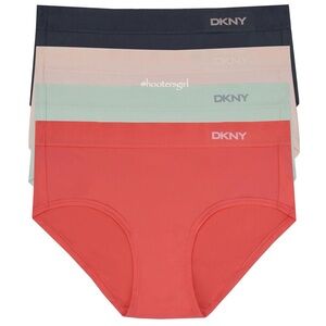 DKNY Ladies 4 Pack Microfiber Hipster